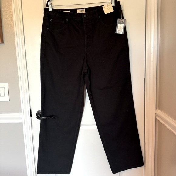 NWT Universal Thread Highest Rise Straight Ankle Jeans - Black Size 16 - Picture 2 of 6